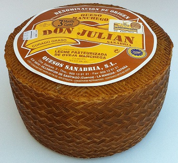 Queso curado D.O. Queso manchego (3,2 kg aproximadamente) - DON JULIAN